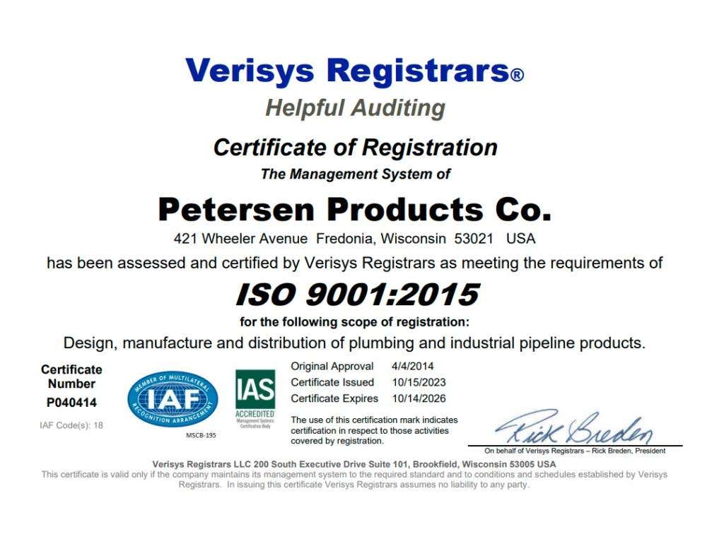 ISO 9001:2015 Certificate