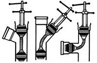 Hand Tightening Aluminum Body Flexible Double Test Plugs Sizes: 1.5" to 8", 149-2 Series